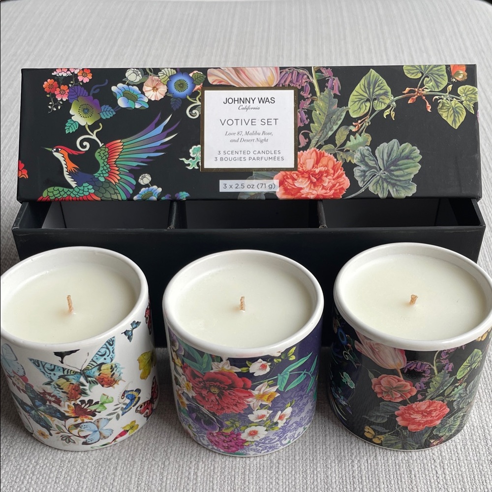 Johnny Was Fine set of 3 Votive Candle